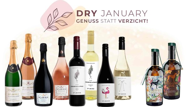 Dry January Auswahl alkoholfreie Weine vinovino.shop