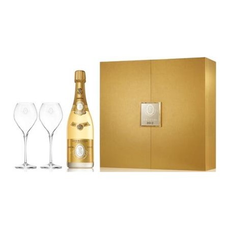 Champagne Louis Roederer Geschenkpackung Cristal + 2 Gläser in Geschenkverpackung, 0,75 Liter