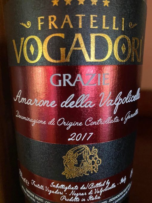 Fratelli Vogadori Amarone della Valpolicella Grazie 2017 0,75 Liter Einzelflasche