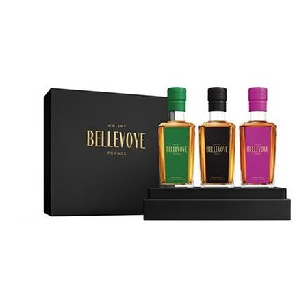 Les Bienheureux Bellevoye Prestige Trio 3x0,2 Liter französischer Whisky 43%