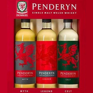 Penderyn Dragon Range Trio Single Malt Whiskey 46%vol., Geschenkpackung 0,6 Liter