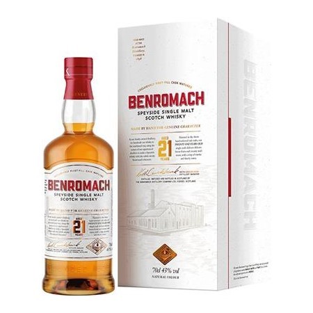 Benromach 21 years old 43%vol., Single Malt Whisky Einzelflasche 0,7 Liter